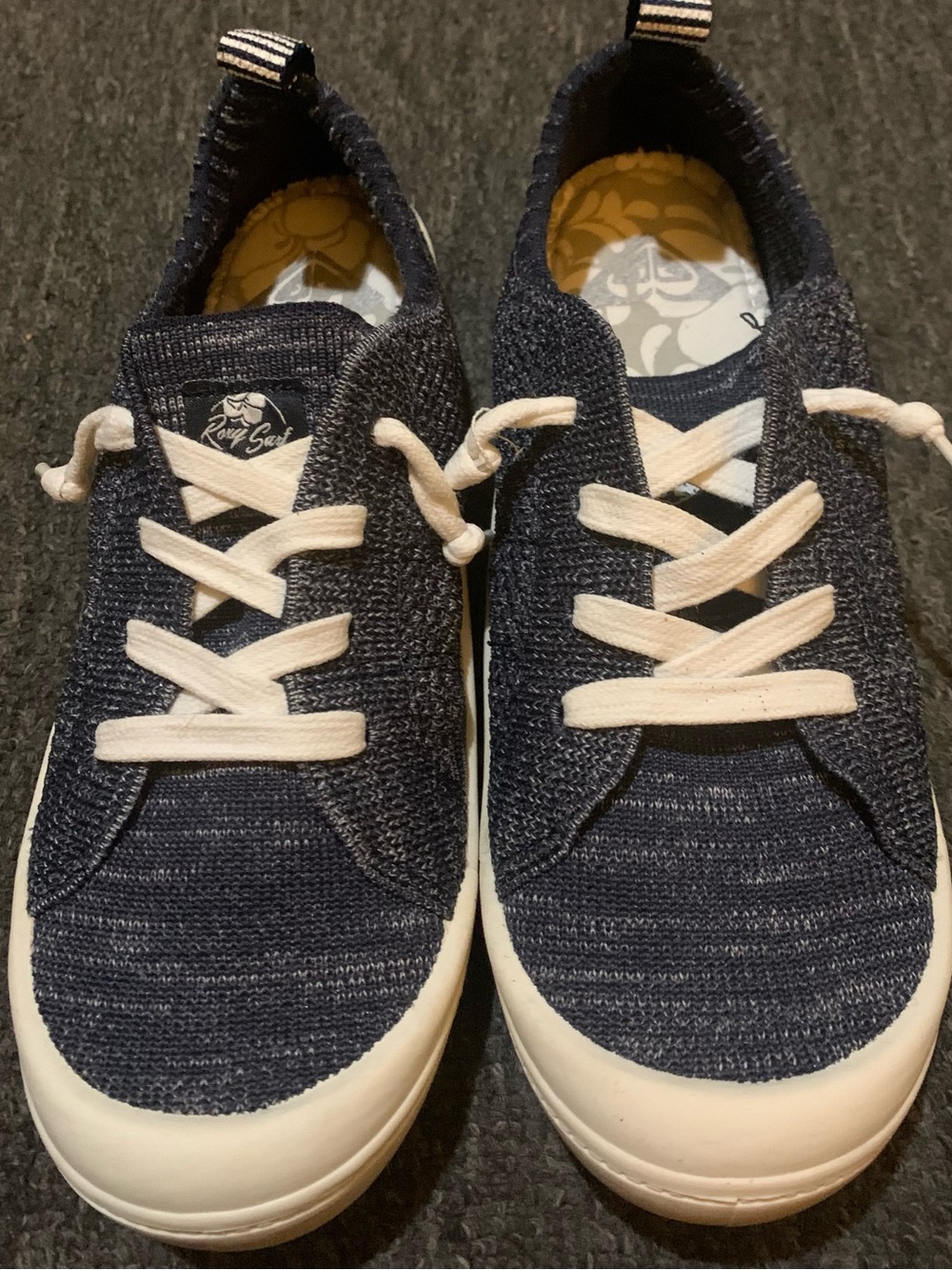 Women Blue Roxy Bayshore Plus Slip on Sneakers Sz. 7.5